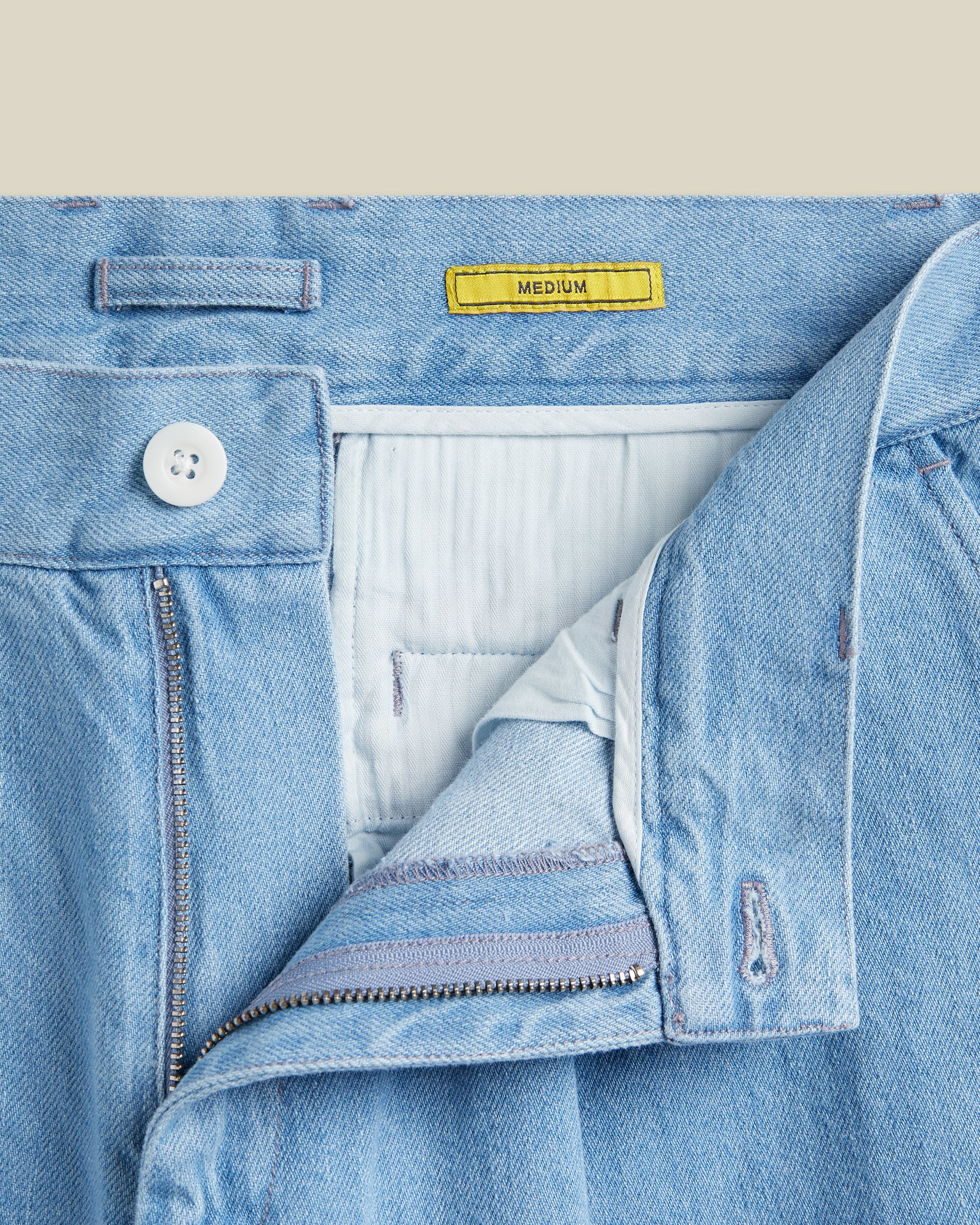 DENIM TROUSERS SINGLE PLEAT - Image 3