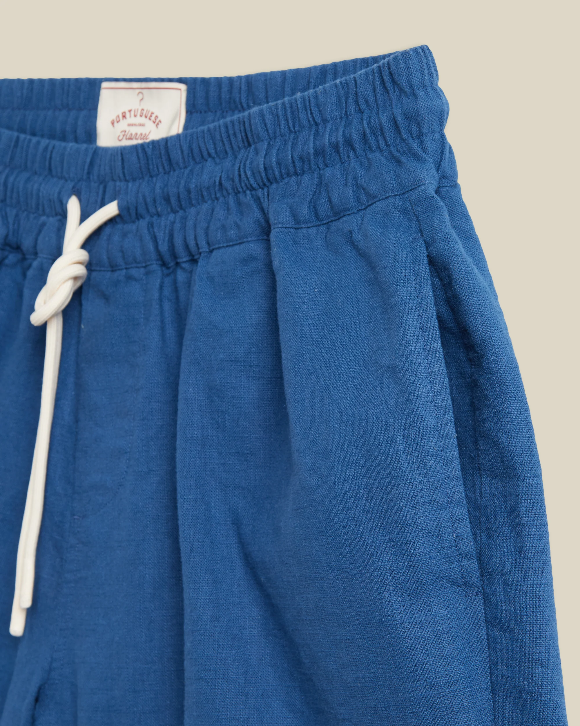 EMBROIDERY NATURE RAMIE SHORTS - BLUE - Image 3