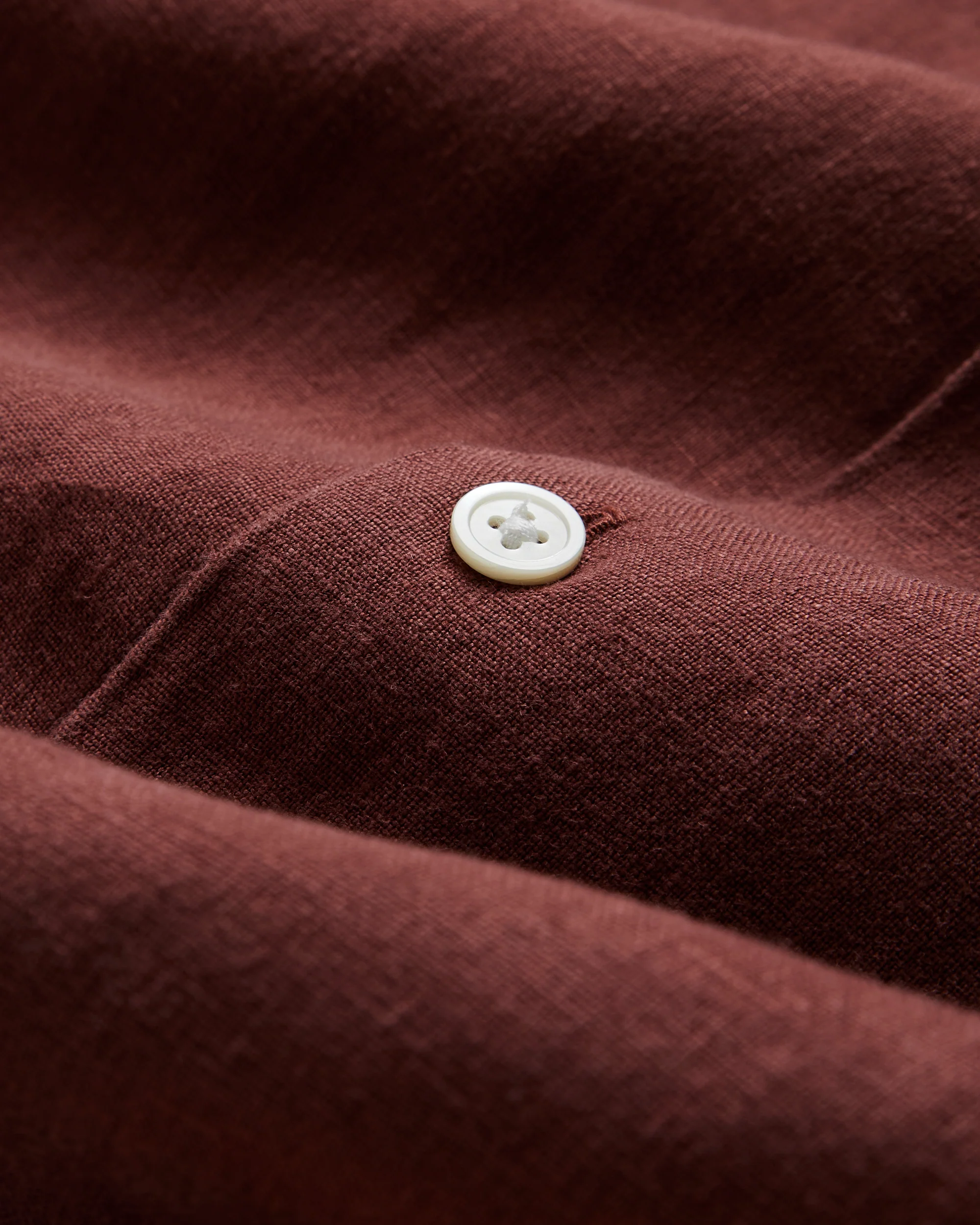 LINEN CAMP COLLAR - BORDEAUX - Image 4