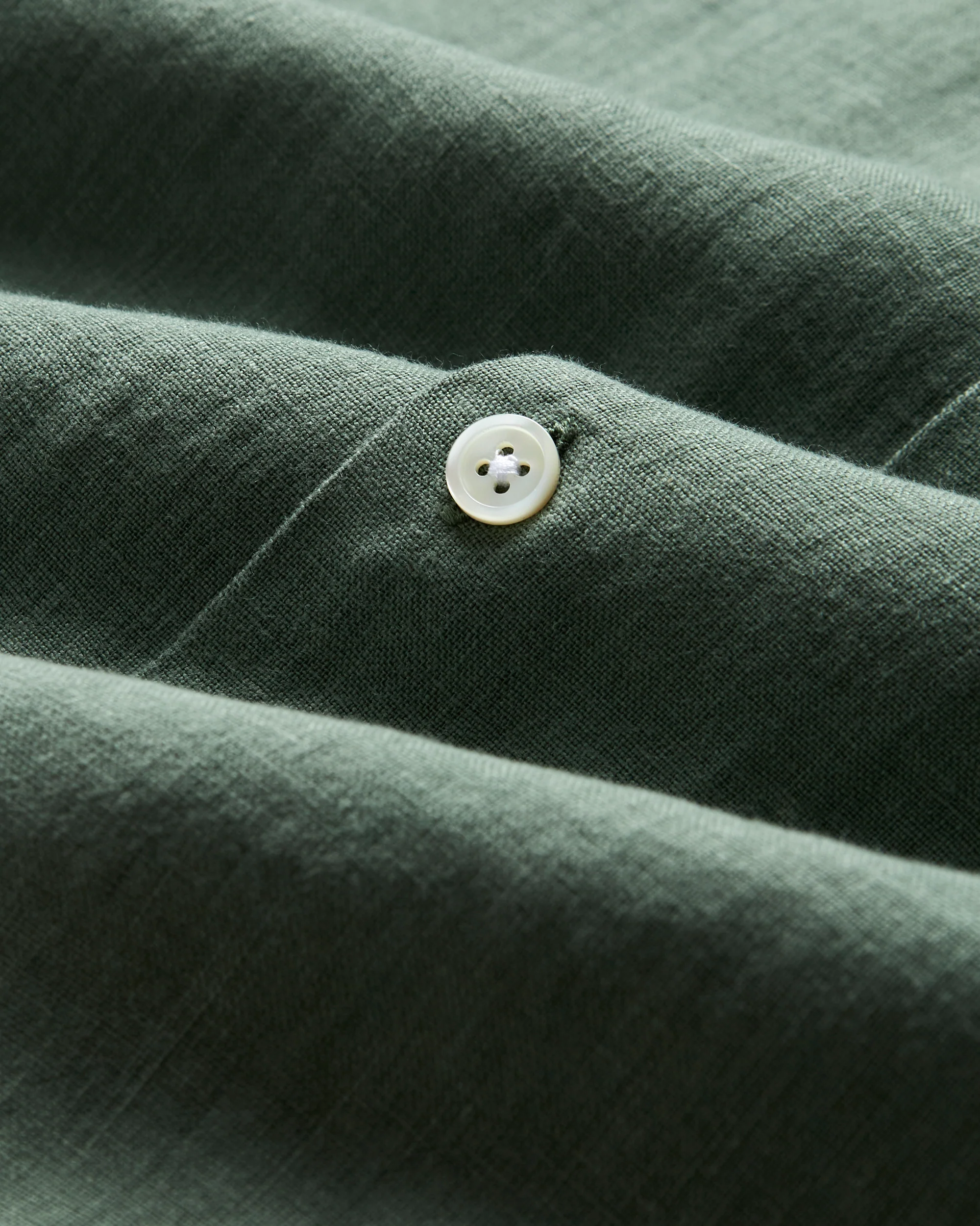 LINEN CAMP COLLAR - DRY GREEN - Image 4