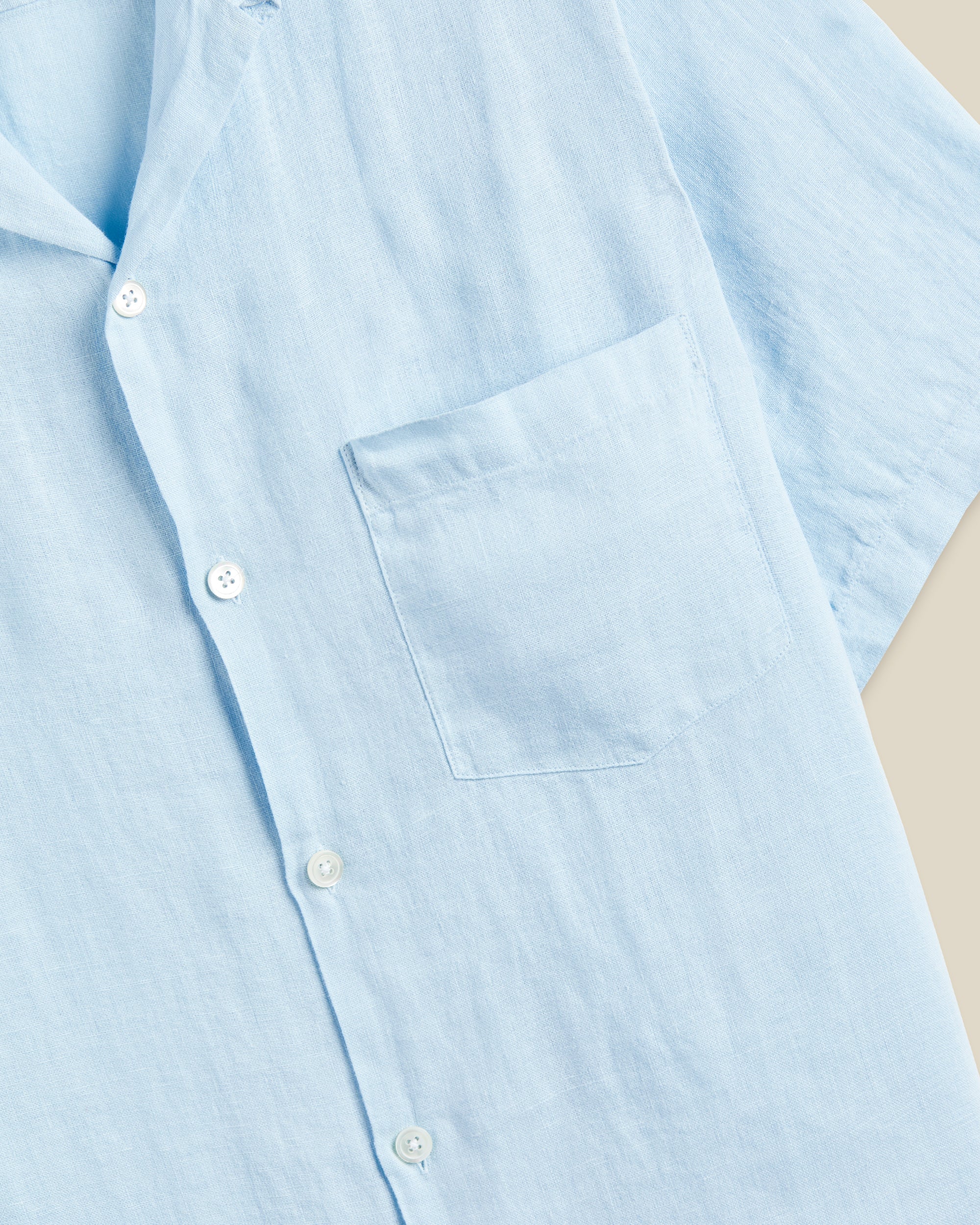 LINEN CAMP COLLAR - SKY - Image 3