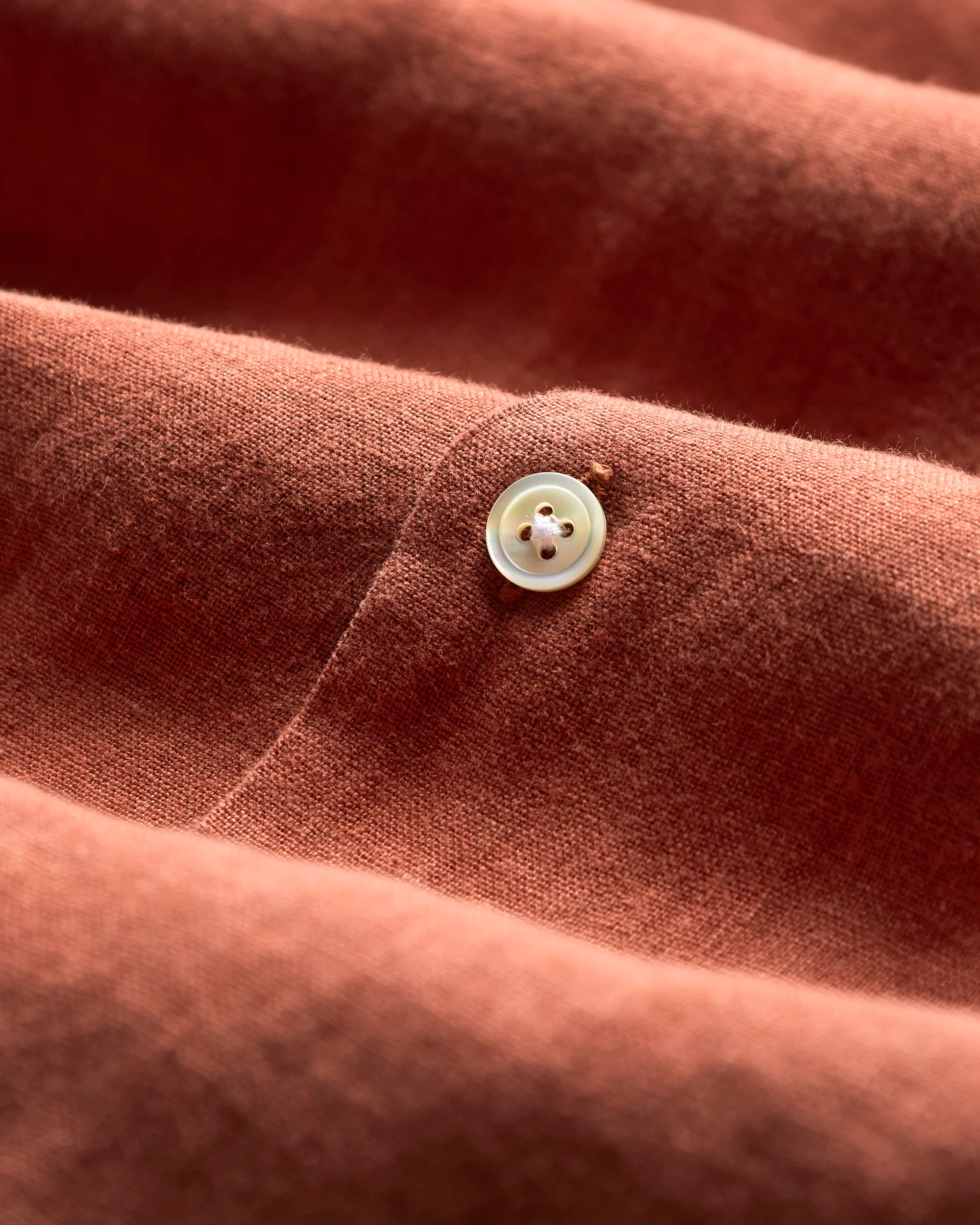LINEN CAMP COLLAR - TERRACOTA - Image 4