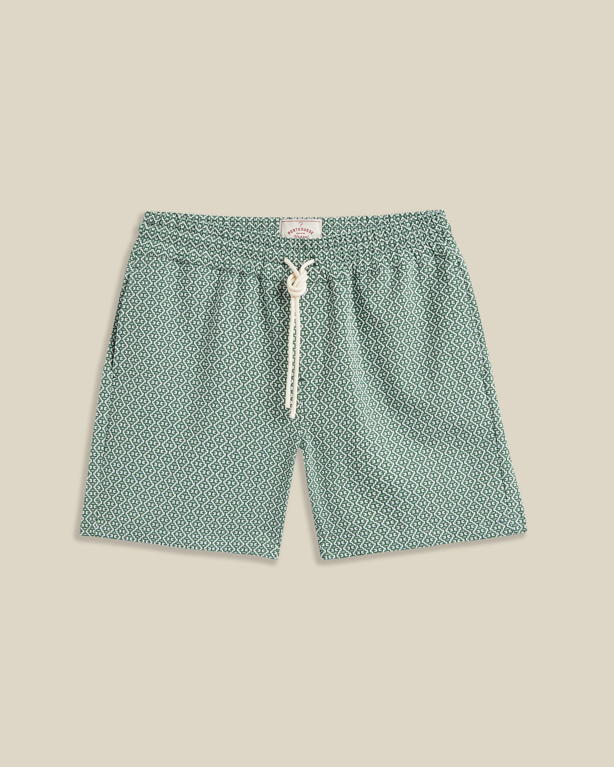 PORTUGUESE TILE SHORTS - GREEN